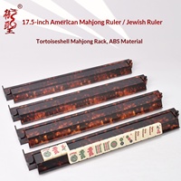 Règle de Mahjong style américain, règle deux-en-un / règle pour tuiles, règle juive, support de Mahjong, 17,5 pouces, tige de poussée en ABS