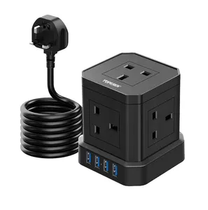 Small Size Funny Design Power Cube Toperek USB Table Socket UK Socket Portable For Travel