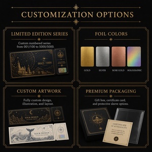 Pase VIP Ultra Personalizado en Color Borgoña, Serie Numerada con Color Metálico Personalizado, Logotipo Personalizado, Diseño, Todos los Colores Metálicos Disponibles - Product Image 5