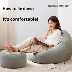 โซฟาบีนแบ็กขนาดใหญ่ นั่งสบาย ปรับเอนนอนได้ เหมาะสำหรับเด็ก ใช้บนระเบียง สไตล์ญี่ปุ่น บีบอัดได้ - Product Image 5