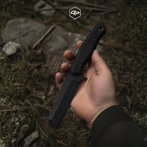 มีดทำมือ O2 Steel Tactical Tanto Bushcraft ใบมีดแบบ Fixed Blade  งานเจียรแบบ Flat Grind หนา 4 มม. ด้ามจับแบบ Full Tang พร้อมปลอก Kydex คุณภาพ DIY เกรด OEM สำหรับงานหนัก - Product Image 5