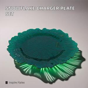 <span class=keywords><strong>Assiette</strong></span> de présentation décorative de luxe de 13 pouces en vrac pas cher rouge bleu rose feuille d'or rose argent récif acrylique table de mariage en <span class=keywords><strong>plastique</strong></span> - Product Image 2