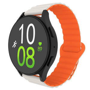 Bracelet de montre en silicone bicolore avec boucle magnétique respirante universelle 20/22 mm compatible avec les montres Samsung et Huawei - Product Image 4