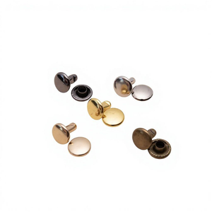 Rivets en laiton massif à tête plate et épaule ronde, sans nickel, diamètres 1,5 mm, 4 mm et 8 mm, tailles personnalisées - Product Image 1