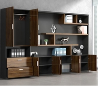 Archivador de almacenamiento de madera, librería de oficina jefe, armario de archivo de datos moderno Simple