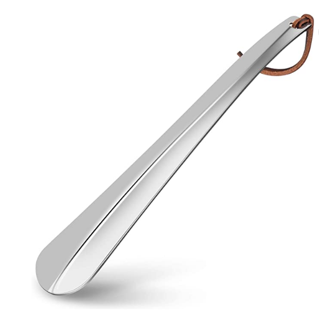 12 дюймов утолщенной и удлиняется металлический рожок для обуви серебряные рожок для обуви