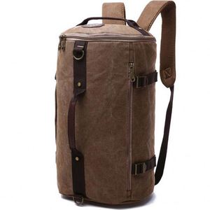 Free sample 3-Ways Vintage Canvas <b>Men</b> <b>Holdall</b> Weekend Travel Duffel Bag Backpack Messenger Shoulder Bags Convertible Travel - Product Image 1