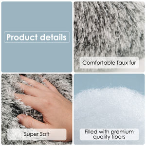 Camas Calmantes para Perros Pequeños, Medianos y Grandes, Redondas Tipo Donut, Lavables, Antideslizantes, de Piel Sintética, Suaves y Acogedoras, para Perros y Gatos - Product Image 4