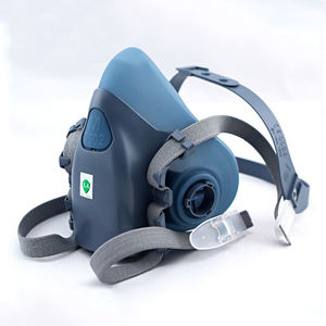 مكافحة الأوزون الوجه حماية نصف رئيس السيليكا هلام قناع واقي من الغاز مع فلتر - Product Image 5