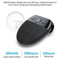 SP11 Mini haut-parleur multipoint à clipser sur pare-soleil avec kit mains libres sans fil pour voiture, connexion USB et lecteur MP3