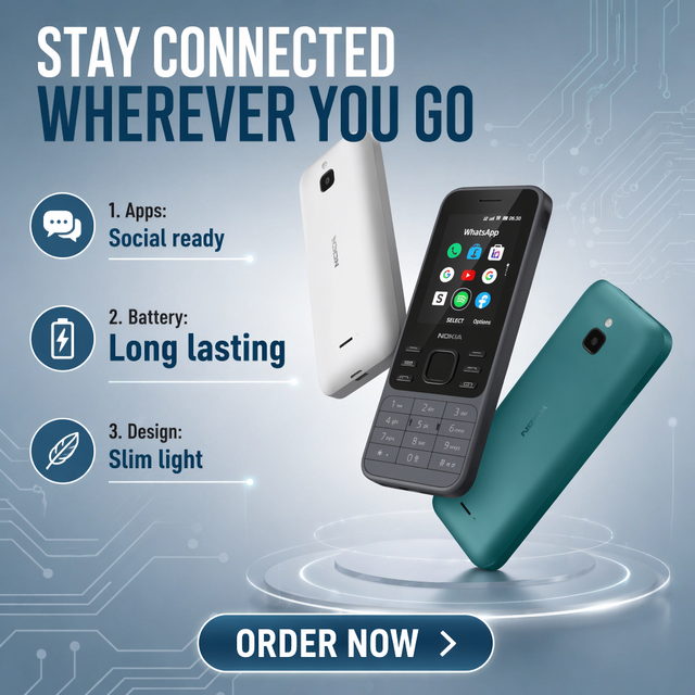 For 6300 (2021 Version) 4G Gaming Dual-SIM Bar Feature Mobile Phone Spanish French Support Durable Keyboard