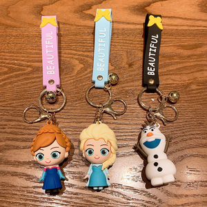 QYS <b>Custom</b> 3D PVC Mermaid Princess Style Keychain Cute Cartoon Rubber <b>Key</b> <b>Ring</b> Bag Charm Promotional Gift - Product Image 4