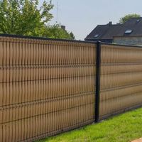 Grille galvanisée, clôture en treillis, Kit d'occultation, panneaux rigides en Lamelle pour 2.5m, cadre métallique mieux que la clôture en Pvc