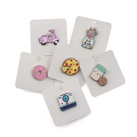 Épinglette personnalisée en émail souple, motifs mignons de dessins animés, aliments et véhicules, pour sacs à dos, vêtements, décoration et cadeaux