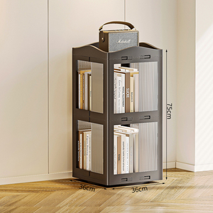 Estantería de esquina giratoria para sala de estar, hogar, oficina, almacenamiento de ahorro de espacio, estantería <span class=keywords><strong>plegable</strong></span> multifuncional - Product Image 5