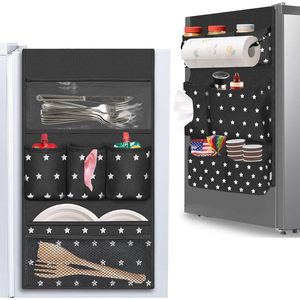 Fridge Organizer Hanging <b>Storage</b> With 14 Pockets Oxford Material <b>For</b> <b>Kitchen</b> And Dorm Room Use - Product Image 1