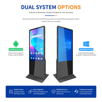 Kiosco de Señalización Digital con Soporte de Piso, Pantalla LCD Vertical de 43 Pulgadas, Software CMS Gratuito para Android, Reproductor de Publicidad para Tiendas Minoristas