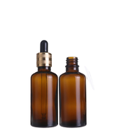 Botol tetes minyak esensial kaca hitam Amber Matt untuk Serum perawatan kulit dalam berbagai ukuran cetak layar bulat 5ml hingga 100ml