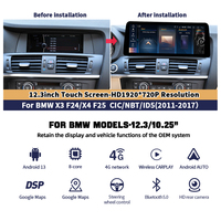 Écran GPS Android 13 8 cœurs 12,3 pouces, CarPlay sans fil, Google Maps, unité principale multimédia 4G pour BMW X3 F25 X4 F26 2011-2014