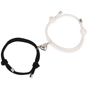 Promo Panas <span class=keywords><strong>2Pcs</strong></span>/Set Gelang <span class=keywords><strong>Magnet</strong></span> Hati Cinta Dapat Disesuaikan Buatan Tangan Hadiah Hari Valentine Gelang Pasangan <span class=keywords><strong>Magnet</strong></span> Hati - Product Image 3