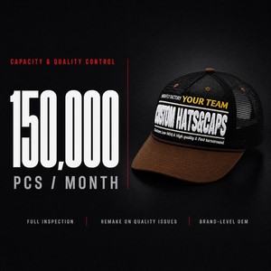 Gorras de golf trucker de malla de 5 paneles personalizadas, OEM, muestra en 7 días, MOQ bajo de 50, gorras snapback con bordado de logotipo, proveedor mayorista - Product Image 4