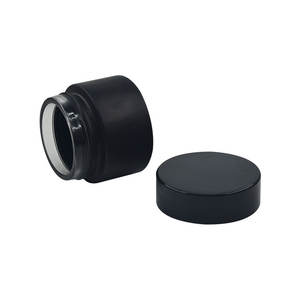 Vasetto Cosmetico in <span class=keywords><strong>Vetro</strong></span> Nero Opaco Personalizzato di Lusso 30g 20g 50g 50ml 100g 100ml con Coperchio - Product Image 1