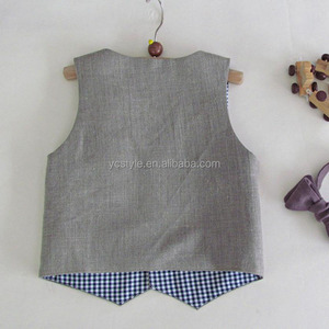Completo Formale a Tre Pezzi per Ragazzi, Elegante Set di Abiti in Stile Inglese per Bambini, Alta Qualità, 100% Lino, Ideale per Matrimoni - Product Image 3