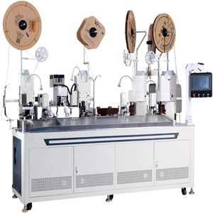 Machine de fixation de bornes multi-fils avec fonction d'alimentation et de coupe automatiques # 22~ # 16 AWG 5 têtes de sertissage multifonctionnelles - Product Image 1