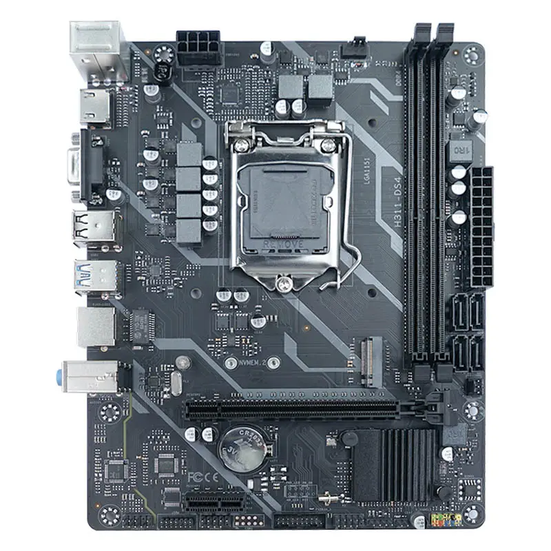 공장 판매 LGA1151 프로세서 듀얼 채널 DDR4 최대 64GB B250 PCIE M.2 이 장착 된 PC 컴퓨터 용 마더 보드