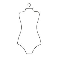 Cintres en Métal pour Maillots de Bain, Bikinis, Lingerie et Soutiens-Gorge – Présentoir en Forme de Corps
