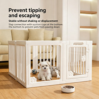 Parc de jeu pour chien à structure stable et durable, avec panneaux transparents, pour l'alimentation quotidienne des chiots et les loisirs intérieurs
