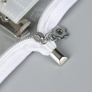 Màu kim loại Clip 6 vòng chất kết dính A6 <span class=keywords><strong>A5</strong></span> sáu lỗ dây kéo rời Lá nhựa kế hoạch trong suốt bìa thư mục - Product Image 4