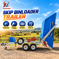 Remorque porte-conteneurs GSKIP pour déchets lourds avec homologation WMI DOT CE pour le transport de chantier et industriel