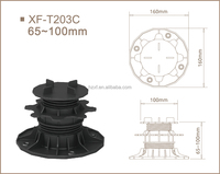 Système de levage de dalles de pavé, socle réglable en plastique, support de dalle, sous-couche pour carrelage XF-T203C 66-100 mm
