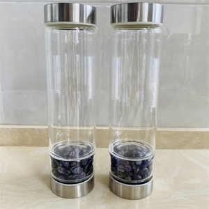 Bouteille d'eau <span class=keywords><strong>de</strong></span> cristal <span class=keywords><strong>de</strong></span> guérison en pierre précieuse <span class=keywords><strong>Elixir</strong></span> au prix d'usine, pierres précieuses en cristal, graviers <span class=keywords><strong>de</strong></span> pierres précieuses, bouteille d'eau en verre - Product Image 2