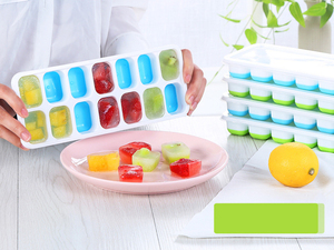Accesorios de Cocina al por Mayor S139, Molde para Cubitos de Hielo con Tapa, Caja de Silicona para Cubos Cuadrados - Product Image 4