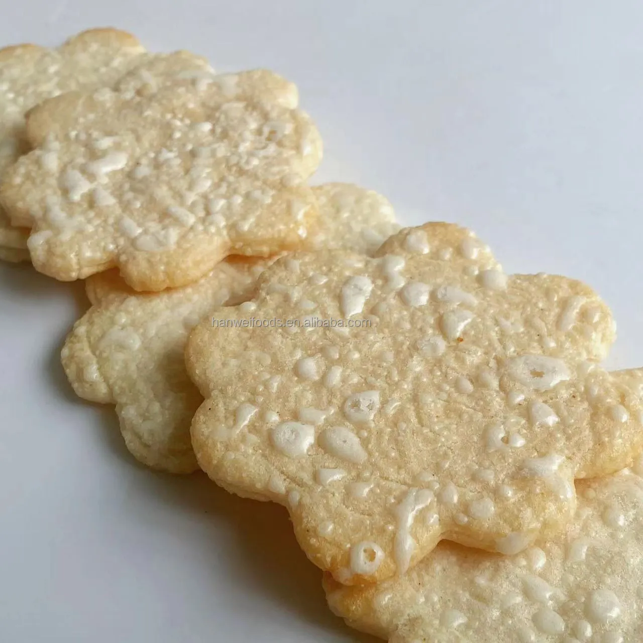 Knapperige Senbei Zoete Koekjes Oem Smaak Rijstcrackers Groothandel Graansnacks