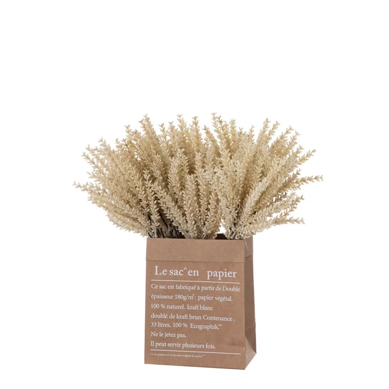 YC1091 New Arrival Best Prices Ivory 34cm 6 Branches Artificial Wheat Sheaves Plastic household flower arrangement