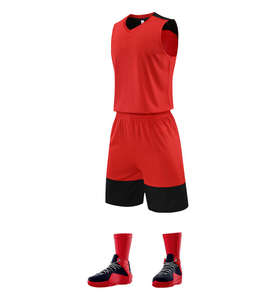 055 #   最新デザインのバスケットボールジャージとショーツ、カスタムネーム、速乾性、スポーツチーム練習用ユニフォーム、リバーシブルジャージ、バスケットボール - Product Image 3