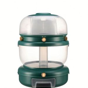 Nuevo Dispensador de Arroz y Granos Giratorio de Doble Capa con 6 Compartimentos, Contenedor de Almacenamiento de Cereales para Cocina con Tapa Resistente a la Humedad - Product Image 3