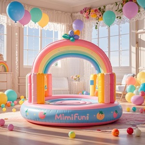 Venta al por mayor de alta calidad Durable niños inflable Casa de rebote Castillo al aire libre patio jardín cumpleaños Casa de salto con soplador - Product Image 5