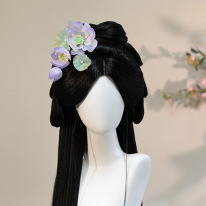 26 New Original Design Handmade Light-Colored Lotus Hair Clip, <b>Sweet</b> Makeup Hair Accessory with Perforated <b>Flowers</b> - Product Image 1