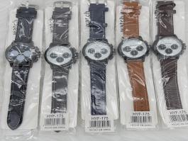 Orologio Meccanico Hyf 175 7, Quadrante Rotondo 38mm, Cinturino in Pelle, Cronografo Sportivo da Uomo, Cassa in Acciaio Inossidabile, Movimento Analogico - Product Image 1