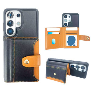 เคสโทรศัพท์แบบพับได้พร้อมขาตั้ง วัสดุหนัง PU มีช่องใส่บัตร สำหรับ Galaxy S24 Plus S24 Ultra - Product Image 2