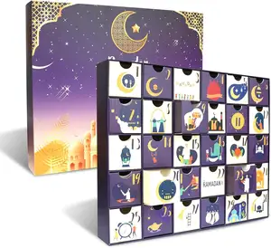 Lusso vuoto Mubarak piccolo Eid Date Ramadan conto alla rovescia scatola regalo avvento per il calendario dei bambini