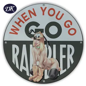 1959 Vintage OLD When You Go Rambler Automobile RARE Porcelain Enamel Sign