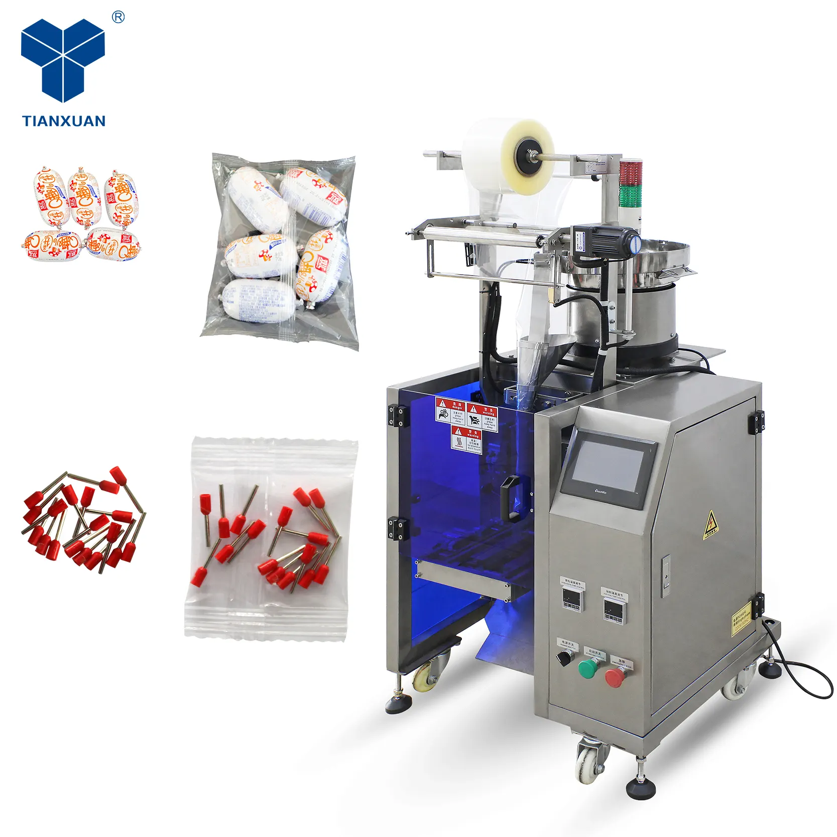 Automatische Granule Koffiebonen Zaden Pil Tellen Weegzak Verpakkingsmachine Chinese Sluitmachines 3 Zijafdichting, Fin Afdichting