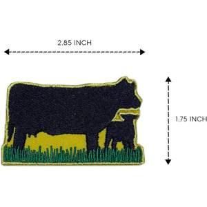 Parche Bordado Termoadhesivo DigitEMB de Vaca y Ternero, Diseño de Animales de Granja, 11 Piezas de Fieltro de 2.85x1.75 Pulgadas para Chaquetas, Sombreros y Mochilas - Product Image 4