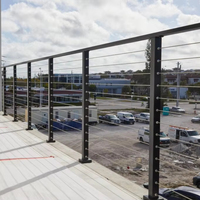 Système de garde-corps de balcon entièrement assemblé en aluminium Reilbu