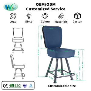 كراسي ماكينات القمار المخصصة بالجملة، كراسي بوكر رخيصة، كراسي ماكينات القمار عالية التحمل وقوية جداً WS5843 - Product Image 1
